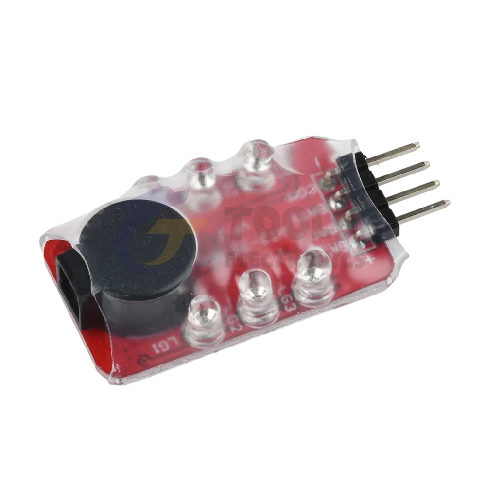 2-3S Lithium Battery low voltage Alarm Buzzer Speaker LED indicator Low Voltage Alarm Module