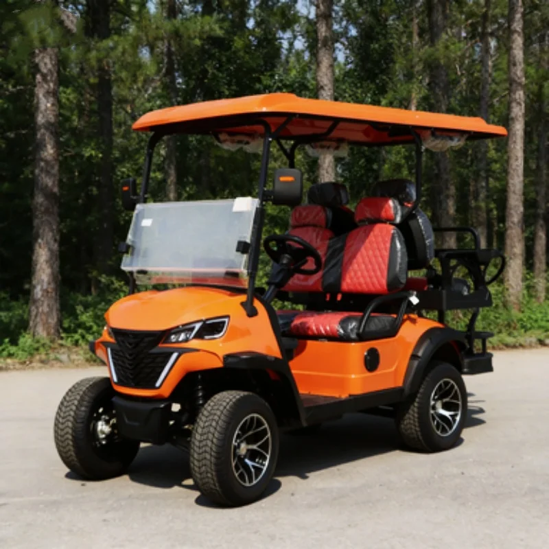 Strong Power Electric Golf Cart New Design Utility Golf Buggy With Sound Bar Off-Road Tires Front Bumper Seat With Headrest