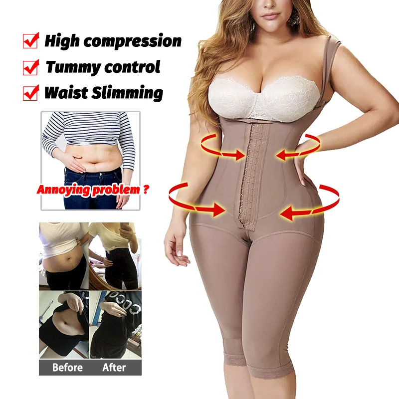 Faja Colombian Shapewear Girdles Seamless Bodysuits Post Surgery Sculpting Body Shaper Bbl Compression Abdomen Control Sheath