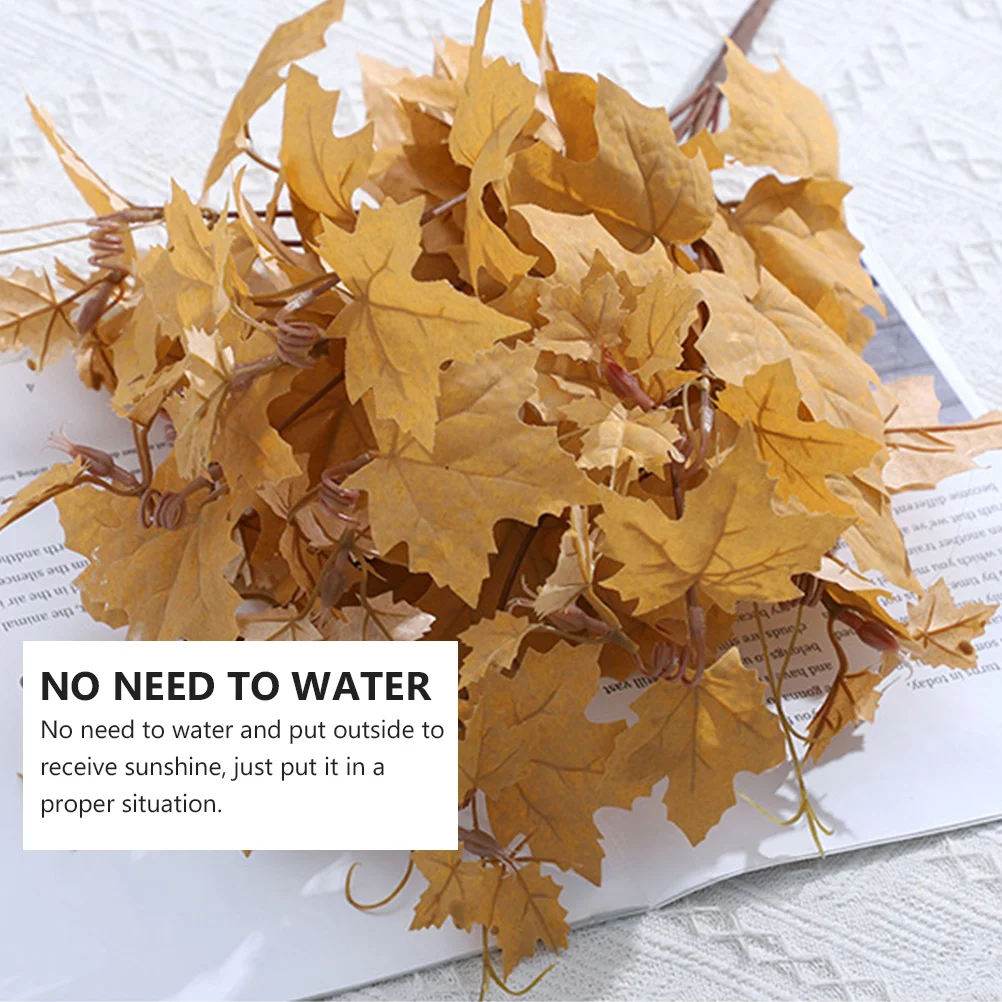

Simulated Leaves Fake Leaf Decor Plant for Home Faux Shrub Simulation Ornament Silk Flower Artificial