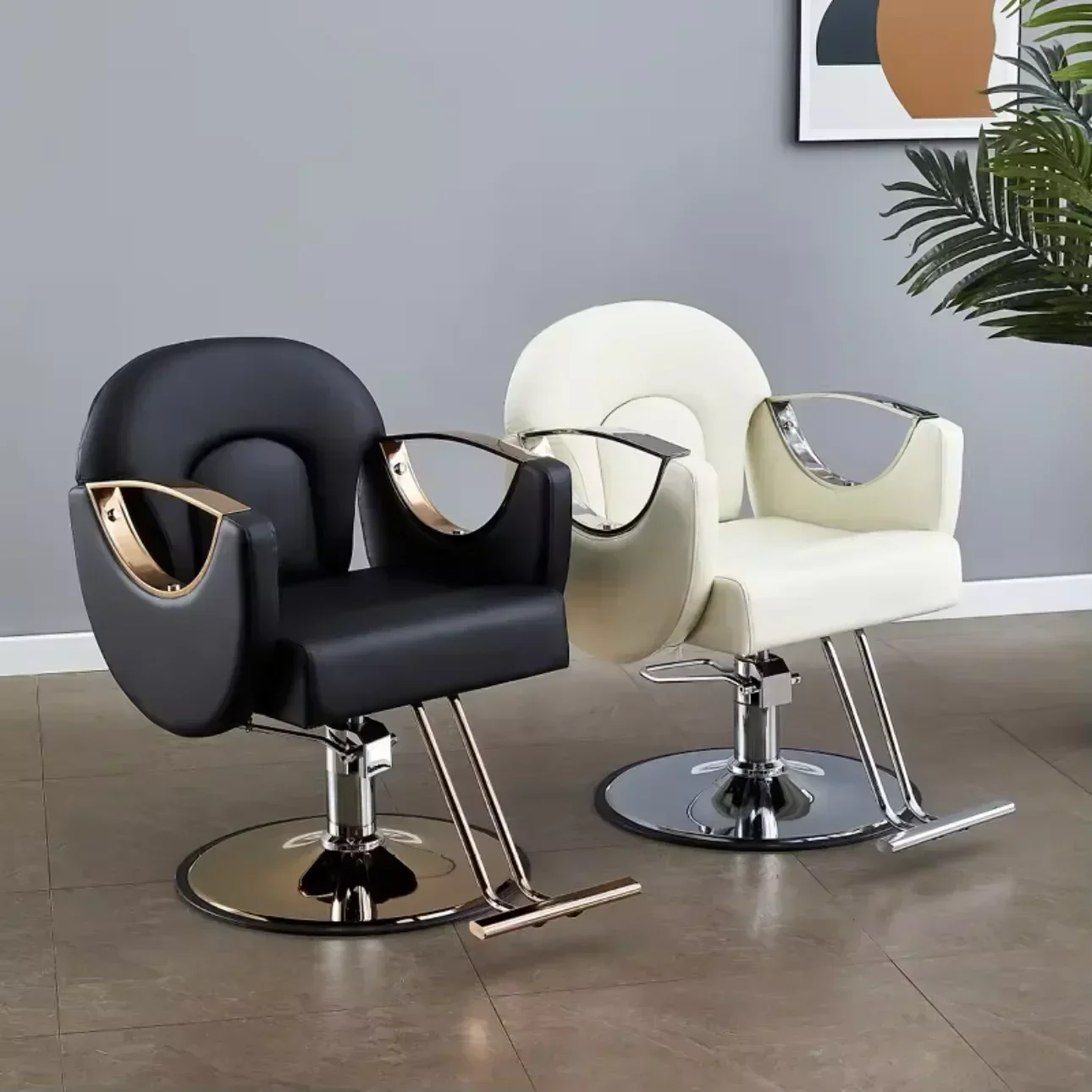 

mHair Salon Furniture Reclining Barber Chair Adjustable Golden Barber Chair Beauty Salon Factory l