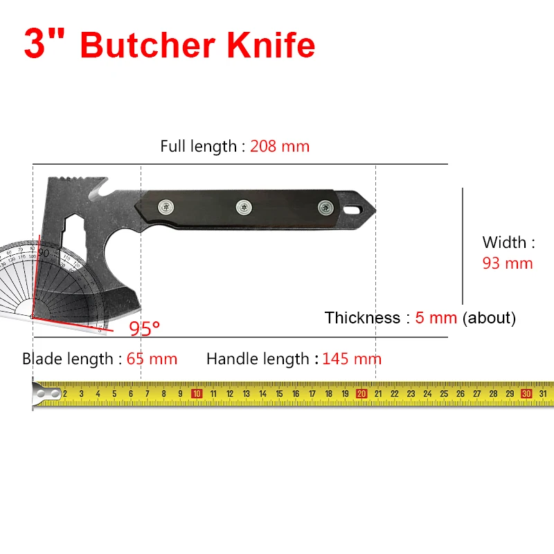 Heavy Knife AXE Chop Chicken Bone Cleaver Meat Kitchen Knives Wood Handle Hand Forged Blade Butcher Slaughter Knife Cooking Tool