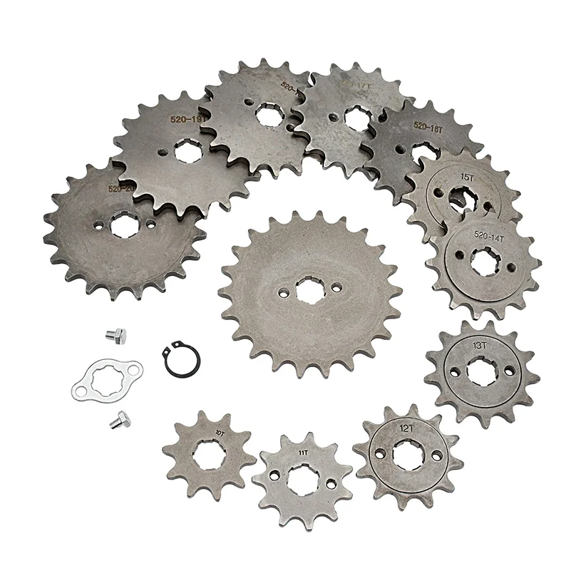 

520 20 мм 10 11 12 13 14 15 16 17 18 19 20 т передняя звездочка двигателя для honda lifan zongshen ycf квадроцикла для грязи, пит-байка, багги