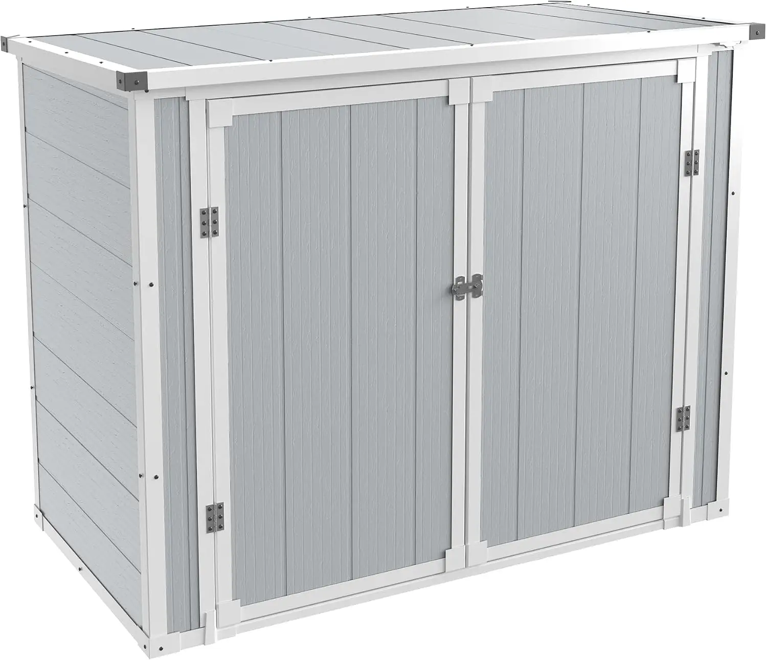 Outdoor Horizontal Storage Sheds 41 Cu.ft Resin Large Storaged Box with Floor Thickened & Gas Spring, Easy to Assemble, Prefect