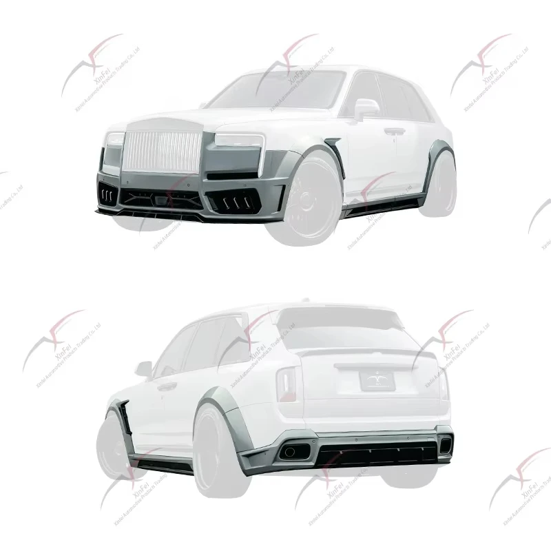 For Rolls Royce Cullinan Upgrade Carbon Fiber Wide Body Kit Car Bumpers Hood Side Skirt Wheel Arch Rear Diffuser Custom Parts