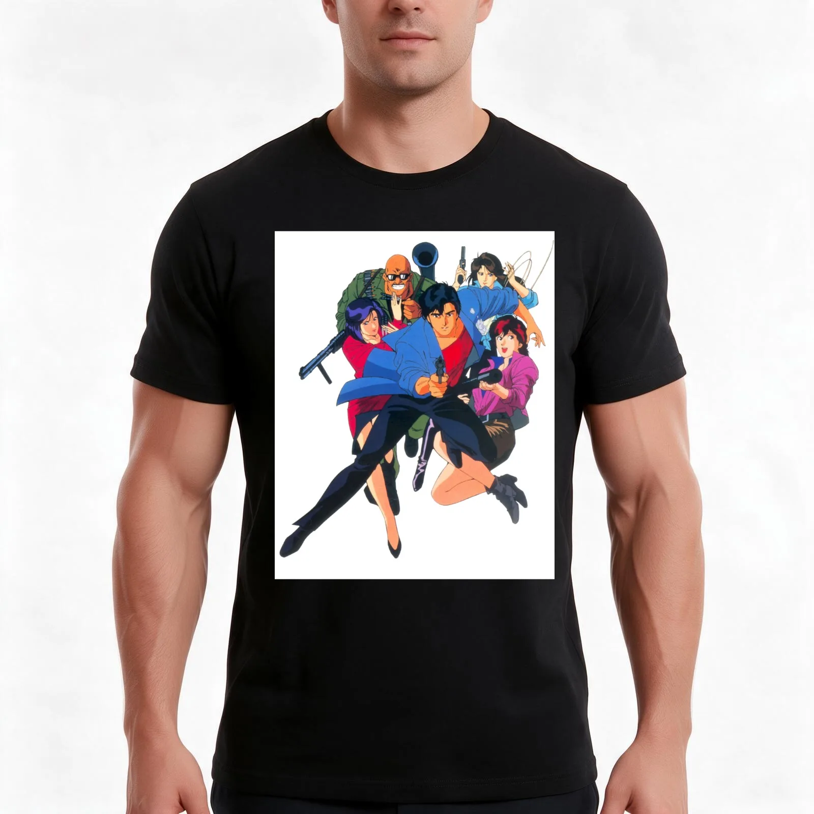 Nicky larson T-Shirt, Summer Casual Cotton Tee, Oversized Streetwear Tops, Vintage Graphic Print, Loose Fit Short Sleeve