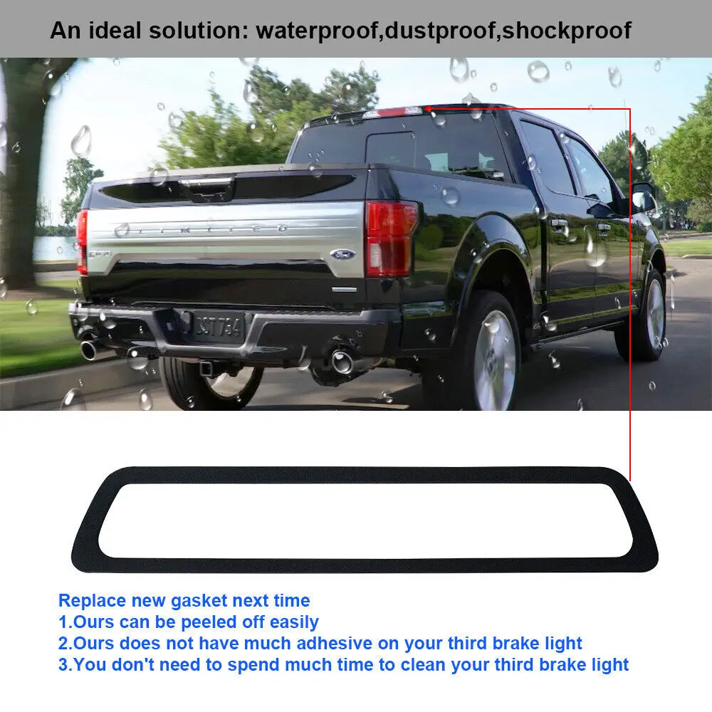 

Car 3rd Third Brake Light Seal Gasket Shim Sticker Trim For Ford F150 2009 2010 2011 2012 2013 2014