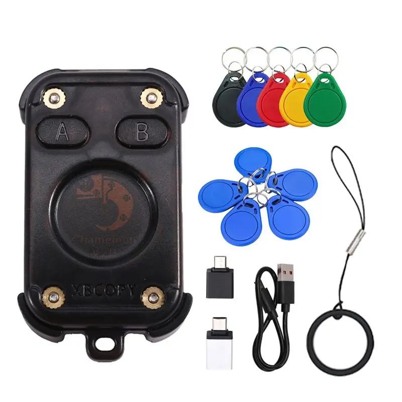 ABZZ-Chameleon V2.0 RFID Smart Chip Reader Emulator Duplicator+ 5XCUID/UID Keychain ID IC Card Decode Smart Card Emulator