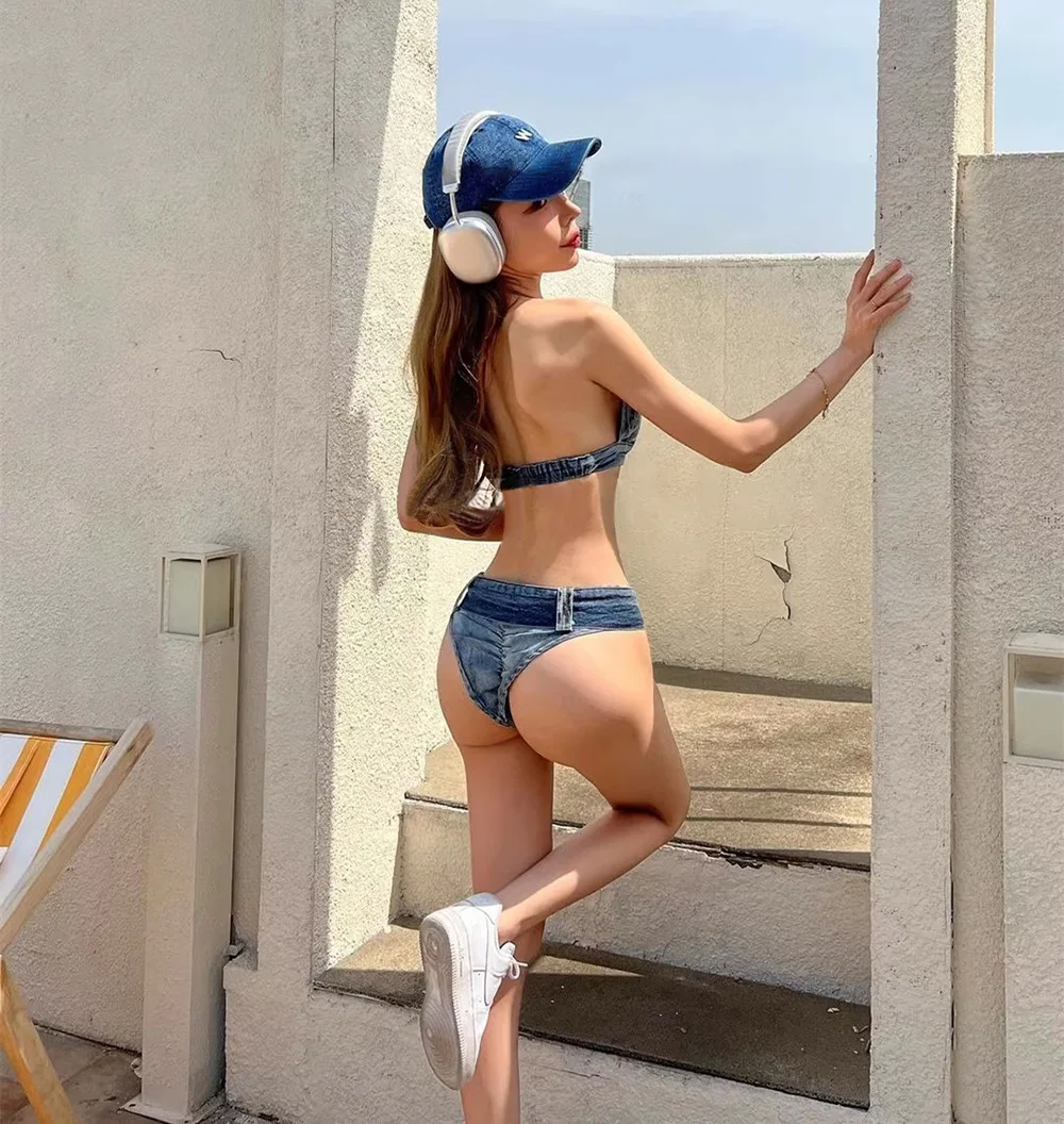 Summer Fashion Women Sexy Low Waist Belt Denim Shorts Lady Nightclub Hot Dance Mini Jeans Pants Bra Bikini Girl Gift P92