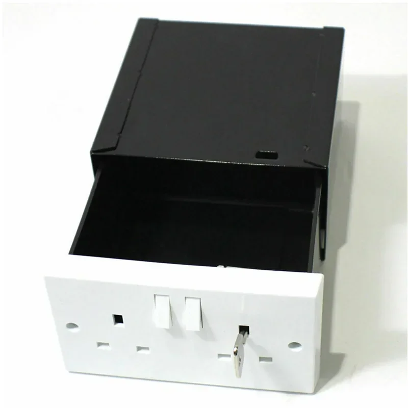 NEW UK/EU Secret Socket Box Personal Safe British Wall Hidden Socket Moneybox Household Hidden Storage Tool