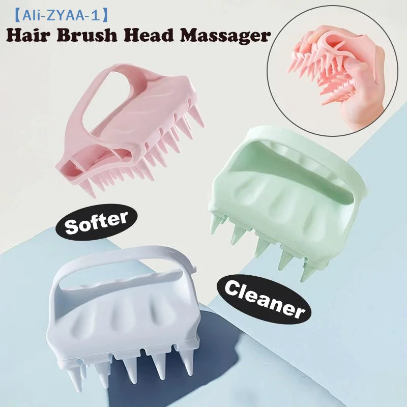 【ZYAA-1】Scalp Massager Shampoo Brush Hair Washing Scalp Brush Soft Silicone Scalp Massager Hair Comb