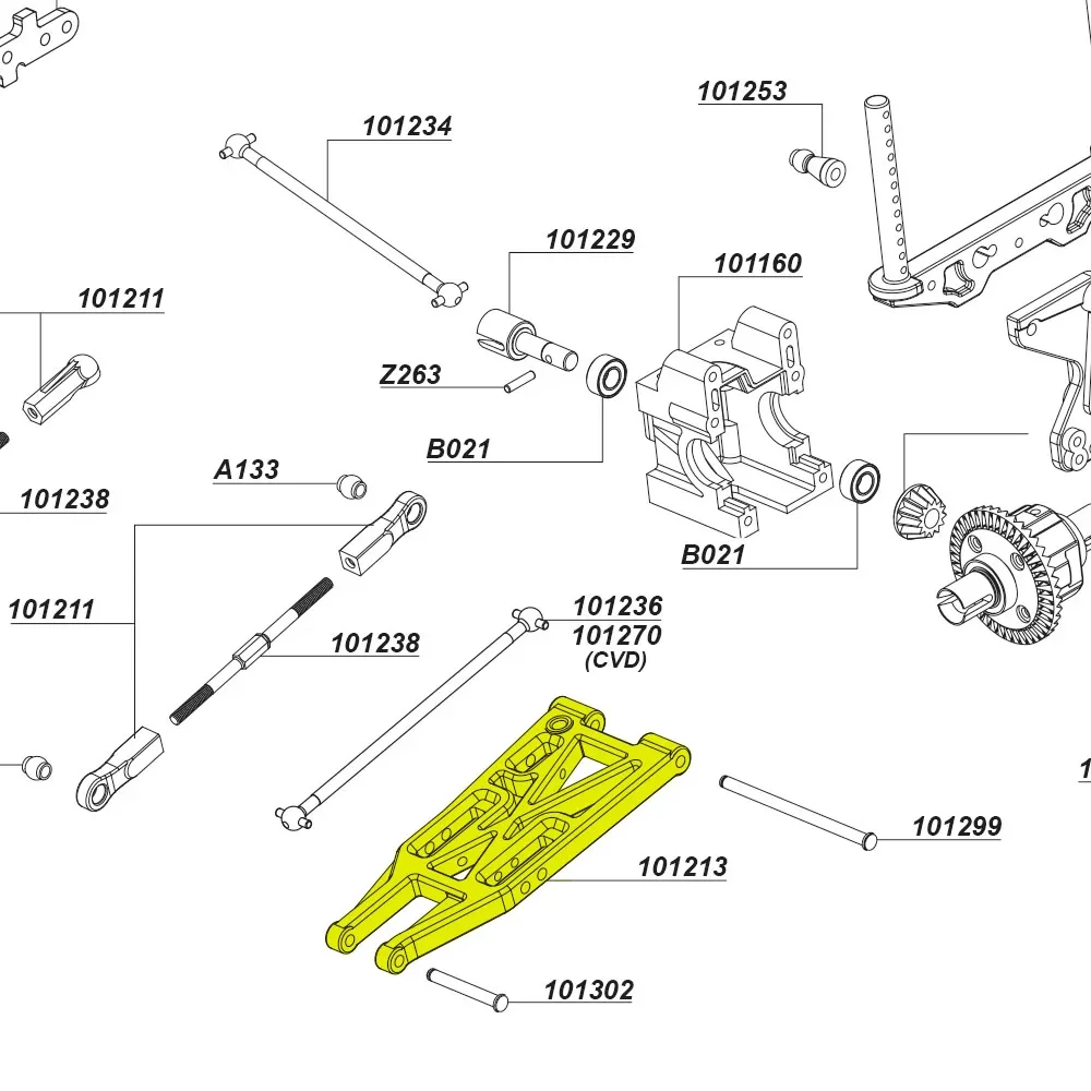 Aluminum Front Or Rear Lower Suspension Arm Set #101213 For RC 1:10 Racing Model Car HPI Truck Bullet ST MT 3.0 Flux