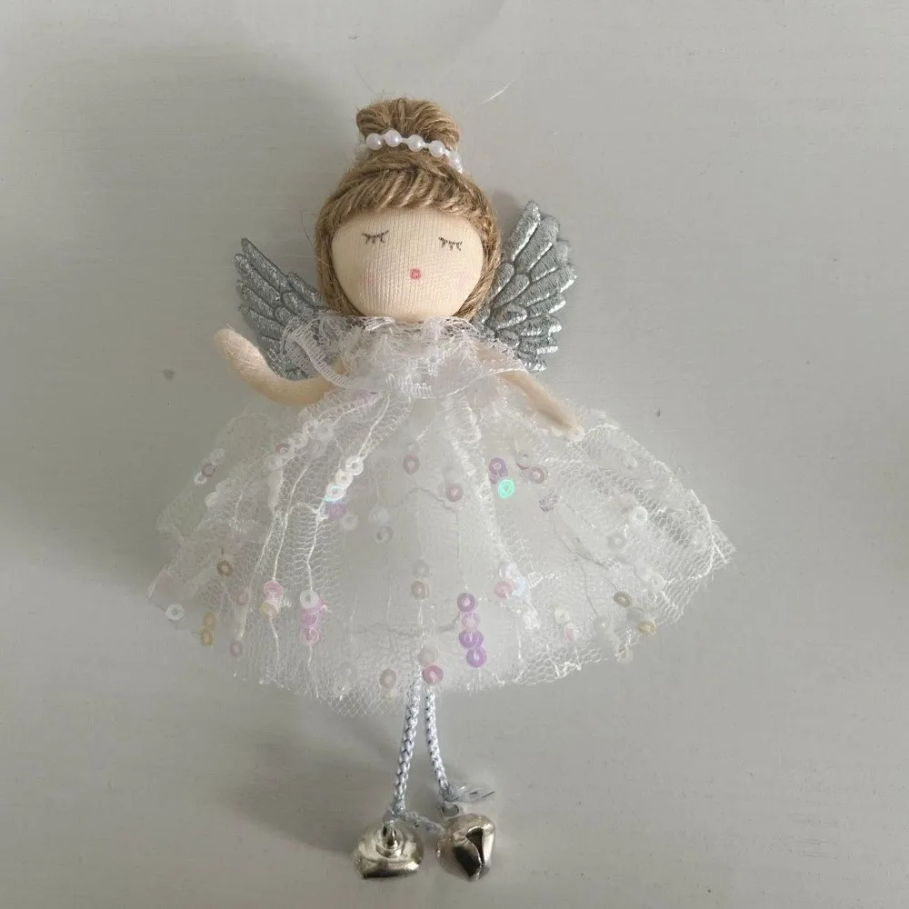 Shiny Christmas Dress Girl Pendant Exquisite Cartoon Christmas Tree Hanging Decoration DIY Cute Xmas Fairy Pendant Party Setting
