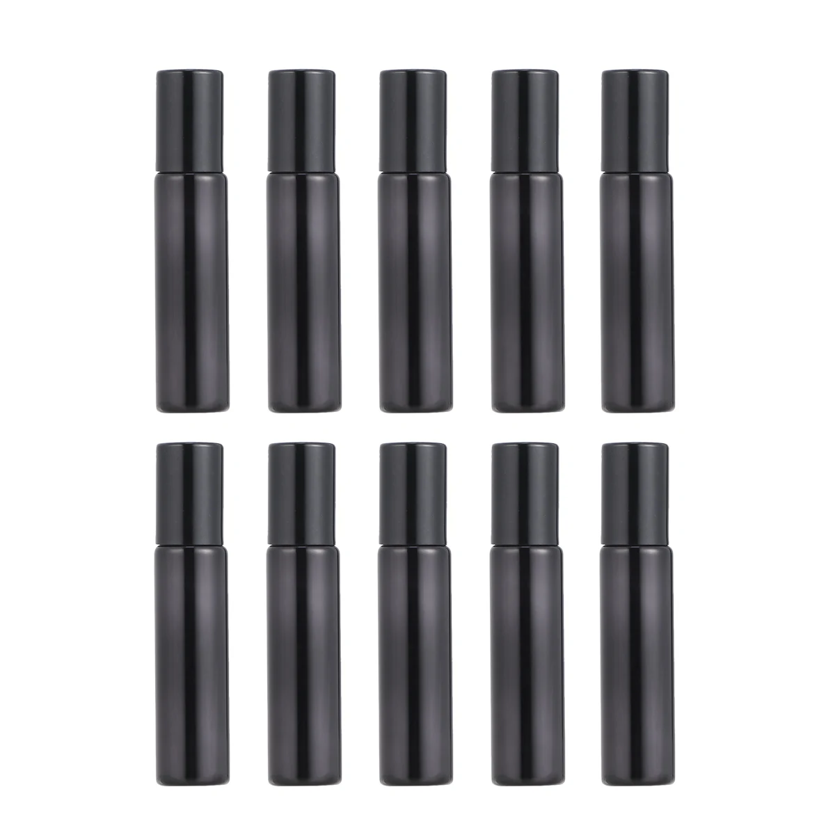 

10Pcs 10Ml Massage Roll-on Bottle Thick Glass Construction with Alumina Cap Suitable for Diluted Essential Oils Portable Use