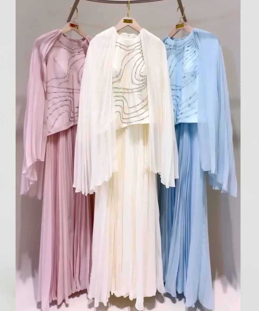 

Индивидуальные вечерние платья в китайском стиле: плиссированные, расшитые пайетками, А-силуэт, с круглым вырезом, длинные, на заказ, для особых случаев