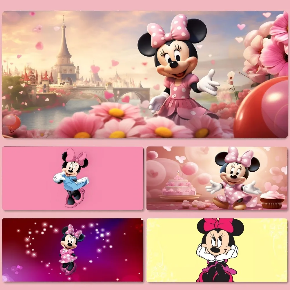 MINISO D-Disney M-Minnie Mouse Mousepad New Arrivals Large Gaming Mousepad L XL XXL Gamer Mouse Pad Size For Keyboards Mat