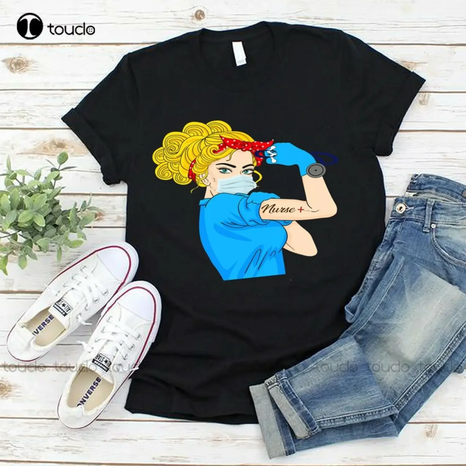 Nurse Strong Woman T Shirt T Shirts For Men Custom Aldult Teen Unisex Digital Printing Tee Shirts Fashion Tshirt Summer Tshirt