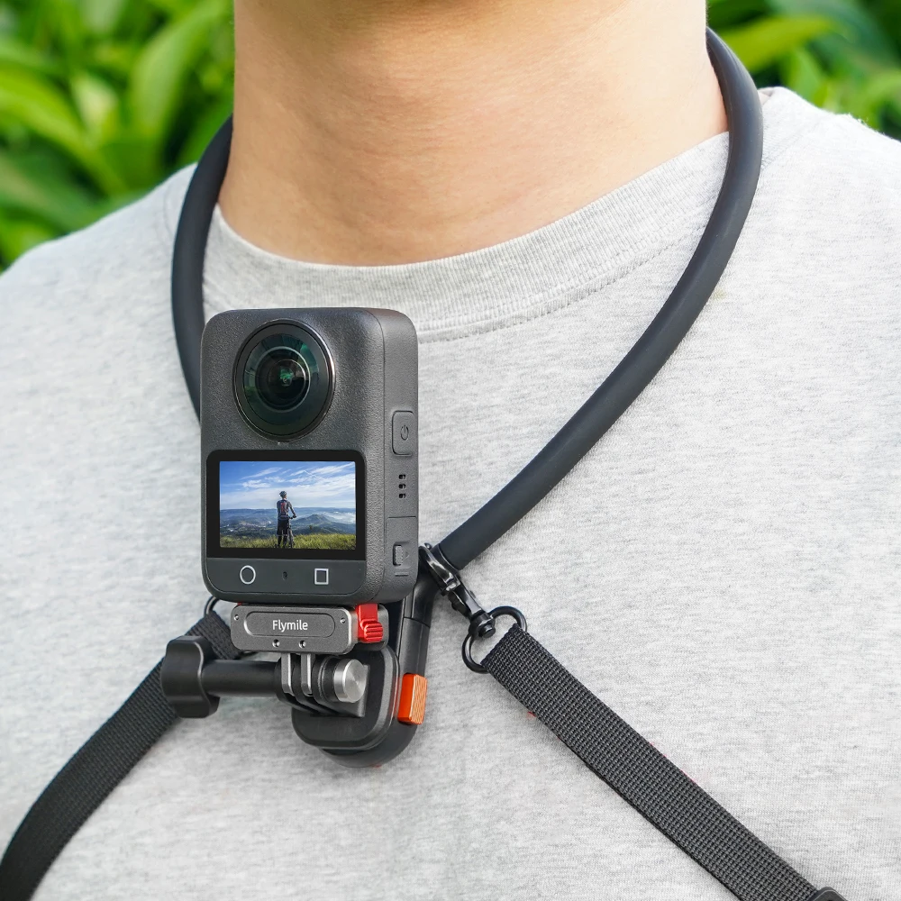 Flymile Nackenhalterung Brusthalterung für DJI Pocket 4/Action 6/Insta360 X6 Ace Pro 2/Gopro Zubehör Magnetische Schnellverschluss-Halterung – Detail 9
