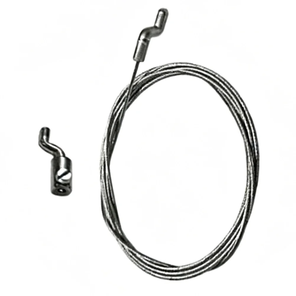 Lawnmower Inner Throttle Clutch Cable 1.9 Meter With Z End Stop And Secure Cable Clamp Galvanized Construction