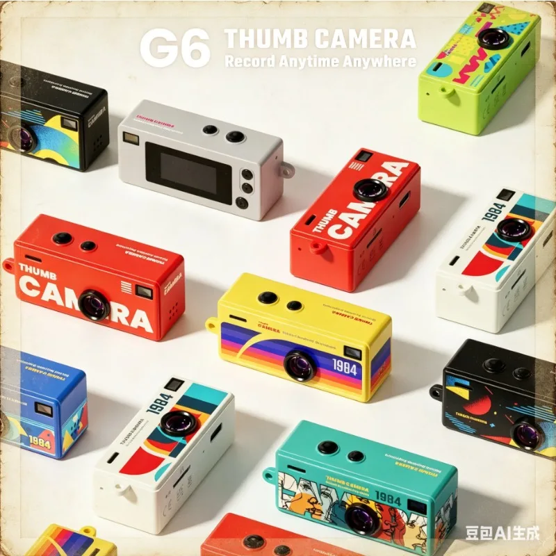 

Retro 1984 Thumb Camera Mini Keychain Portable CCD Digital Backpack Pocket Camera