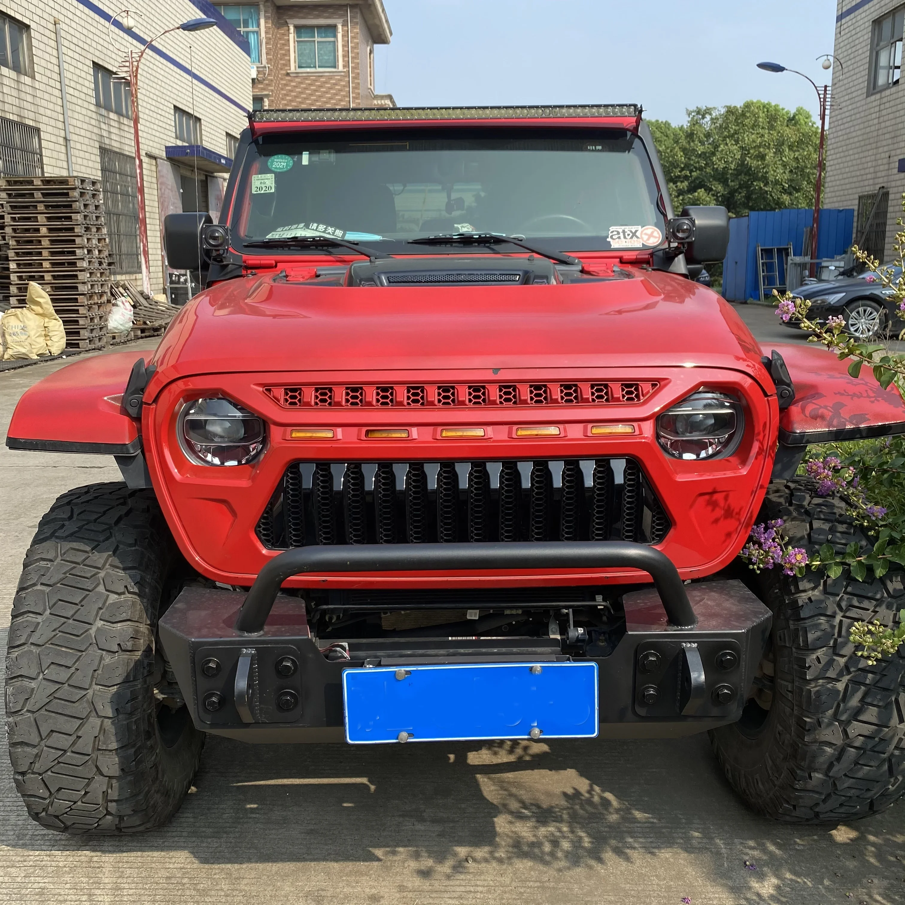 Steel Front Bumper with Winch Guard for The Jeep Wrangler JL & Jeep Gladiator JT