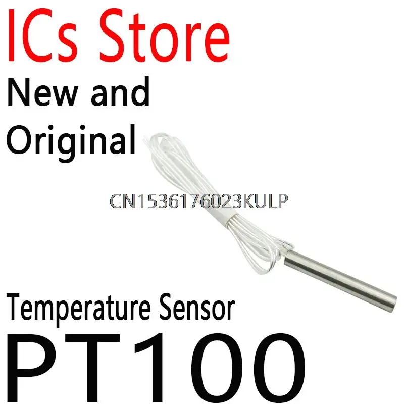 2PCS Platinum Resister Temperature Sensor Waterproof Temp Probe -20~450 Celsius Insulated Shielding Fiberglass PT100 