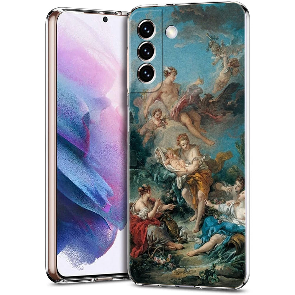 Classical Aesthetic Art Case for Samsung Galaxy S24 S23 S22 S20 S21 FE Ultra S24 S23 S10 S10E S9 S8 Plus 5G Transparent Shell