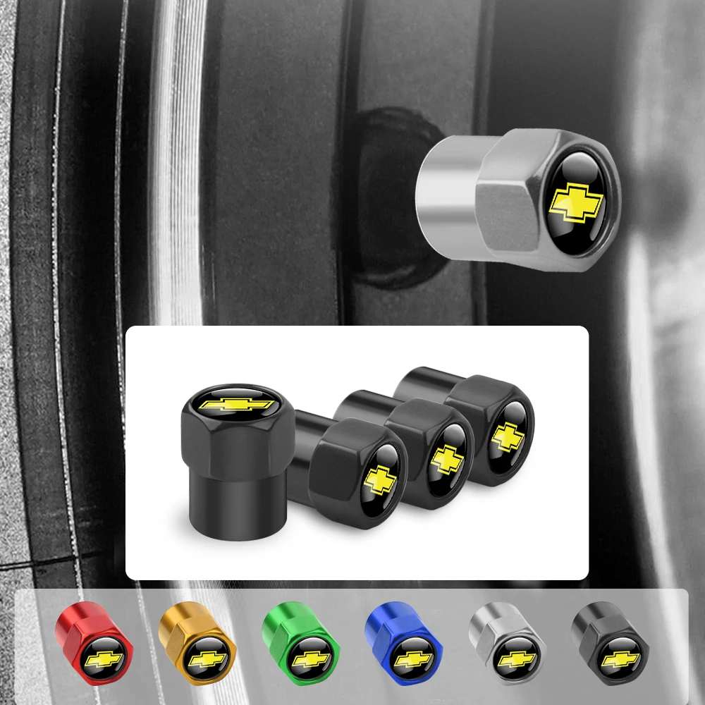 Car Wheel Tires Valve Caps Dust Covers Stem Protective Covers Auto Accessories For Chevrolet Cruze Captiva Malibu Tahoe Equinox