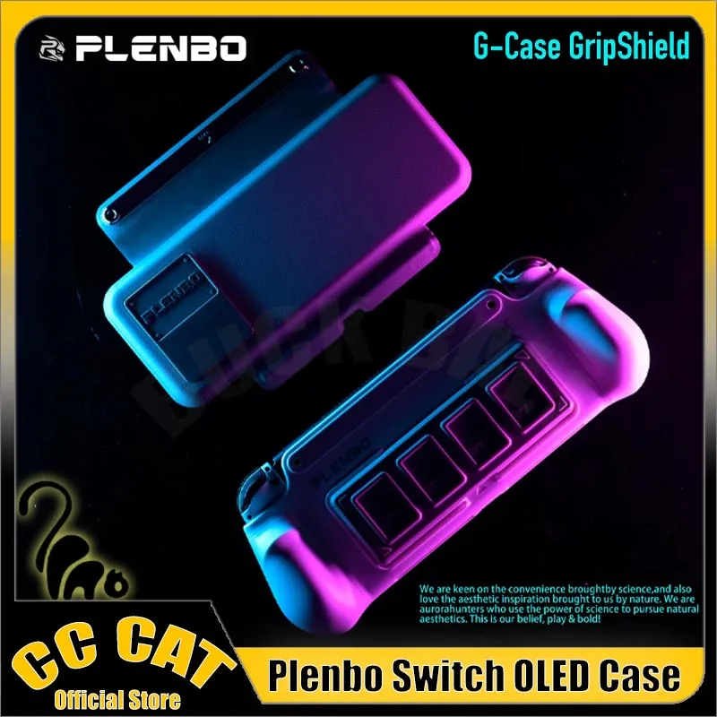 

Plenbo Full-Body Protective Case G-Case Gripshield For Switch OLED Case Magnetic Front Cover Anti Drop For NS OLED Accessories
