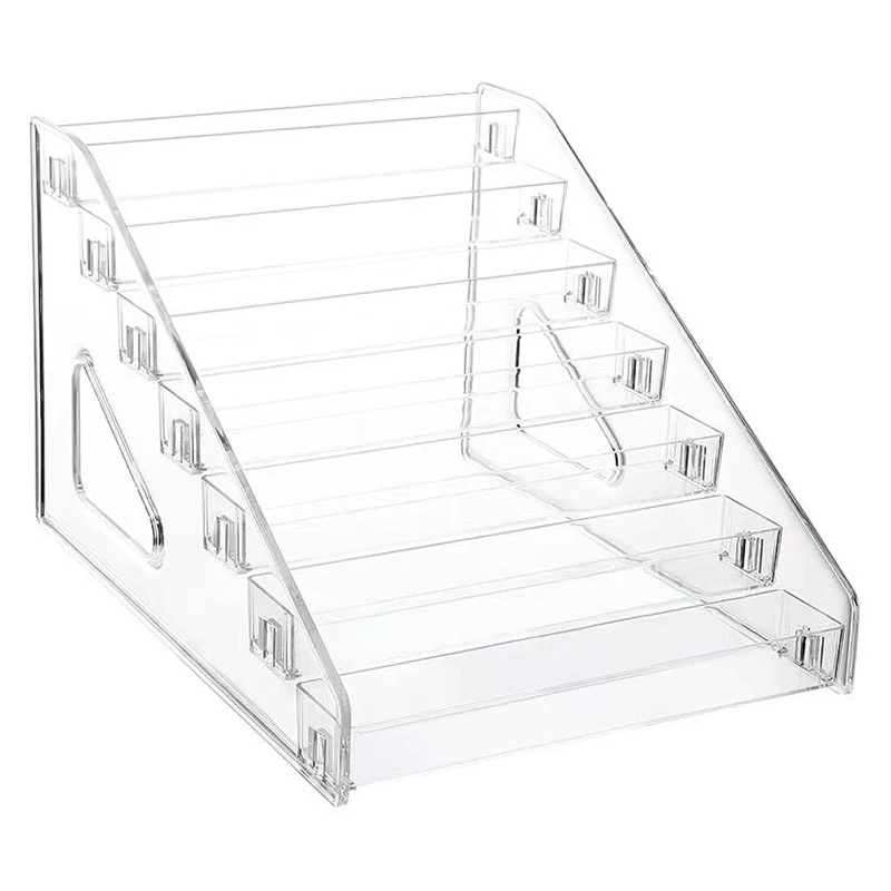 3/4/5/6/7 Tiers Acrylic Display Stand Clear Storage Rack Shelf Cosmetic Makeup Lipstick Holder Tray Stepped Desktop Organizer