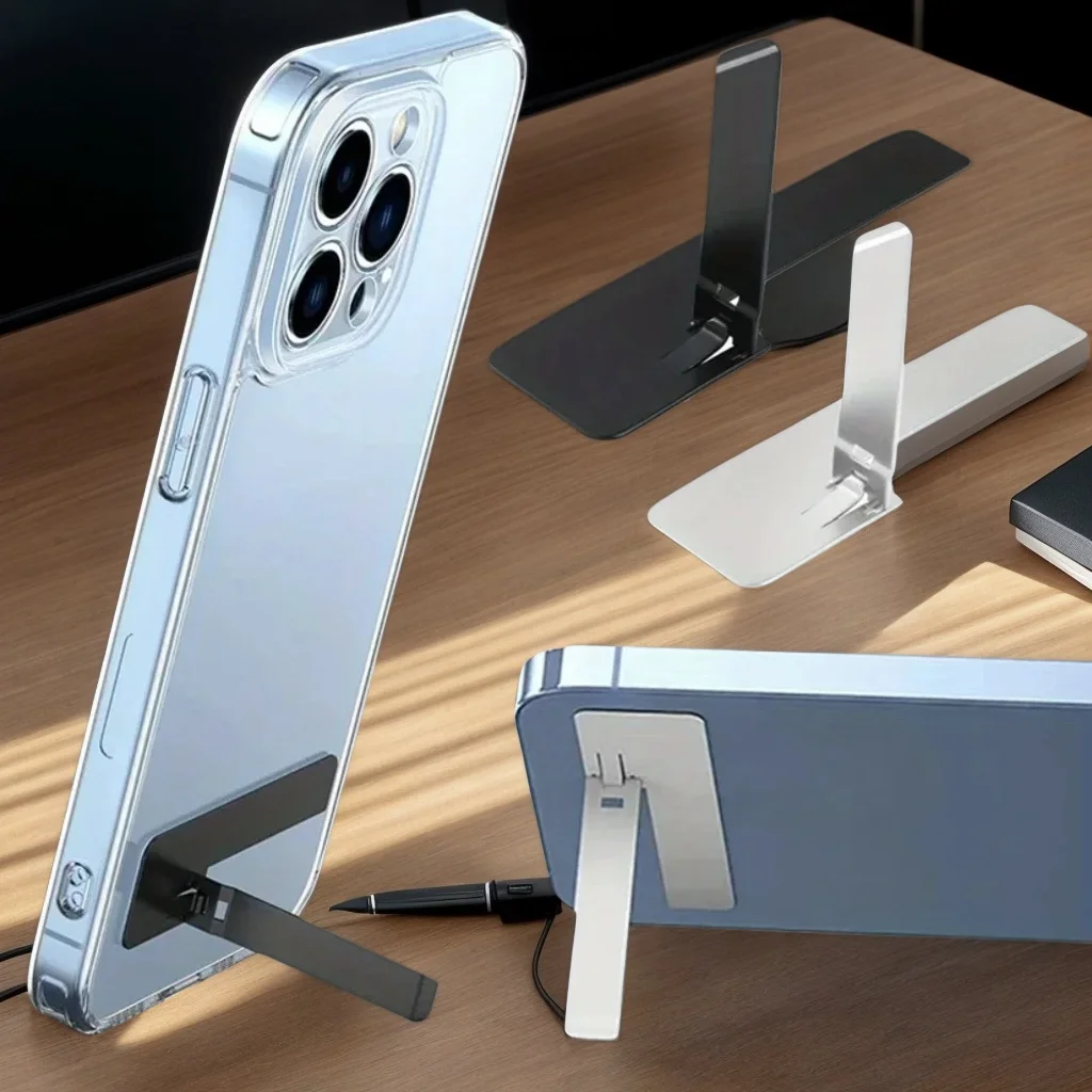 

​ ​ 2 шт. ультратонкая мини-подставка для телефона-универсальный металлический стальной складной настольный кронштейн для устройств iPhone/Samsung ​ ​