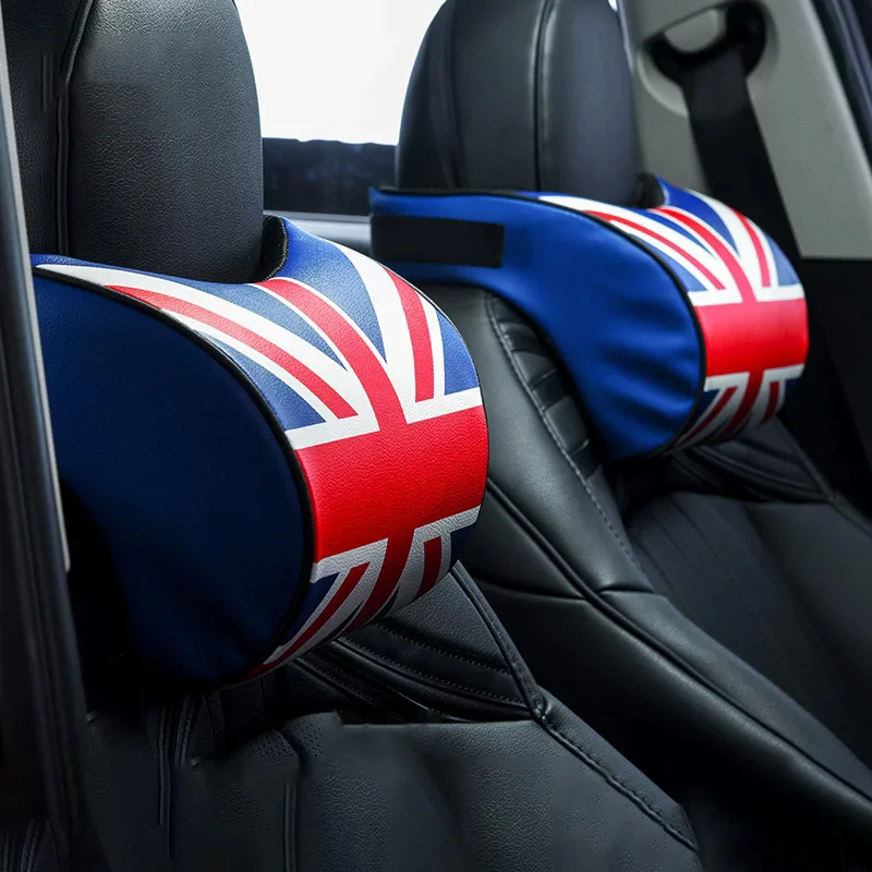 

Car Seat Memory Cotton Leather Neck Protection Headrest For MINI COOPER S JCW CLUBMAN F54 F55 F56 F60 R55 R60 Car Interior