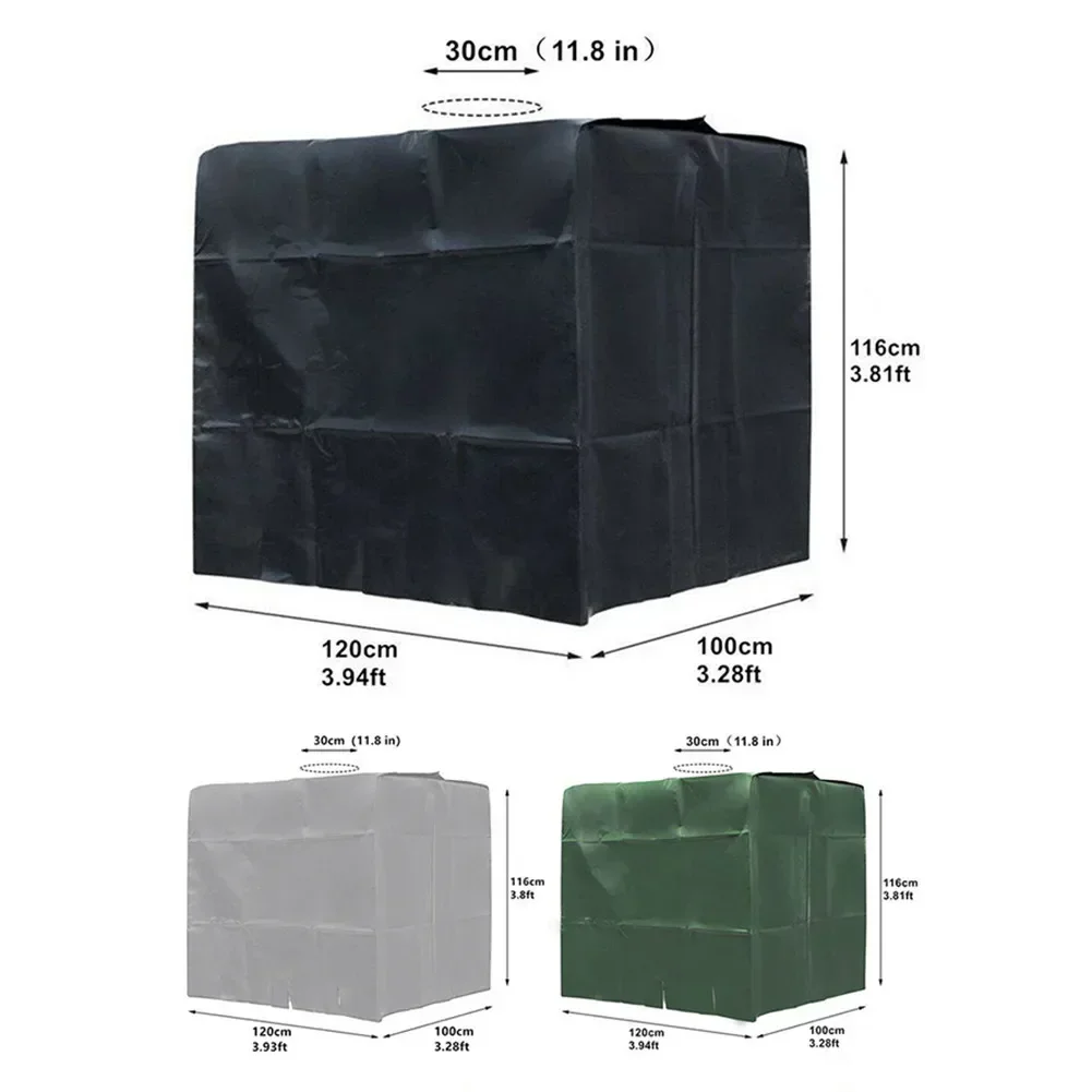 210D Waterproof Dust Cover Rainwater Tank Oxford Cloth UV Protection Cover Garden Box Cover IBC Container Protective Cover