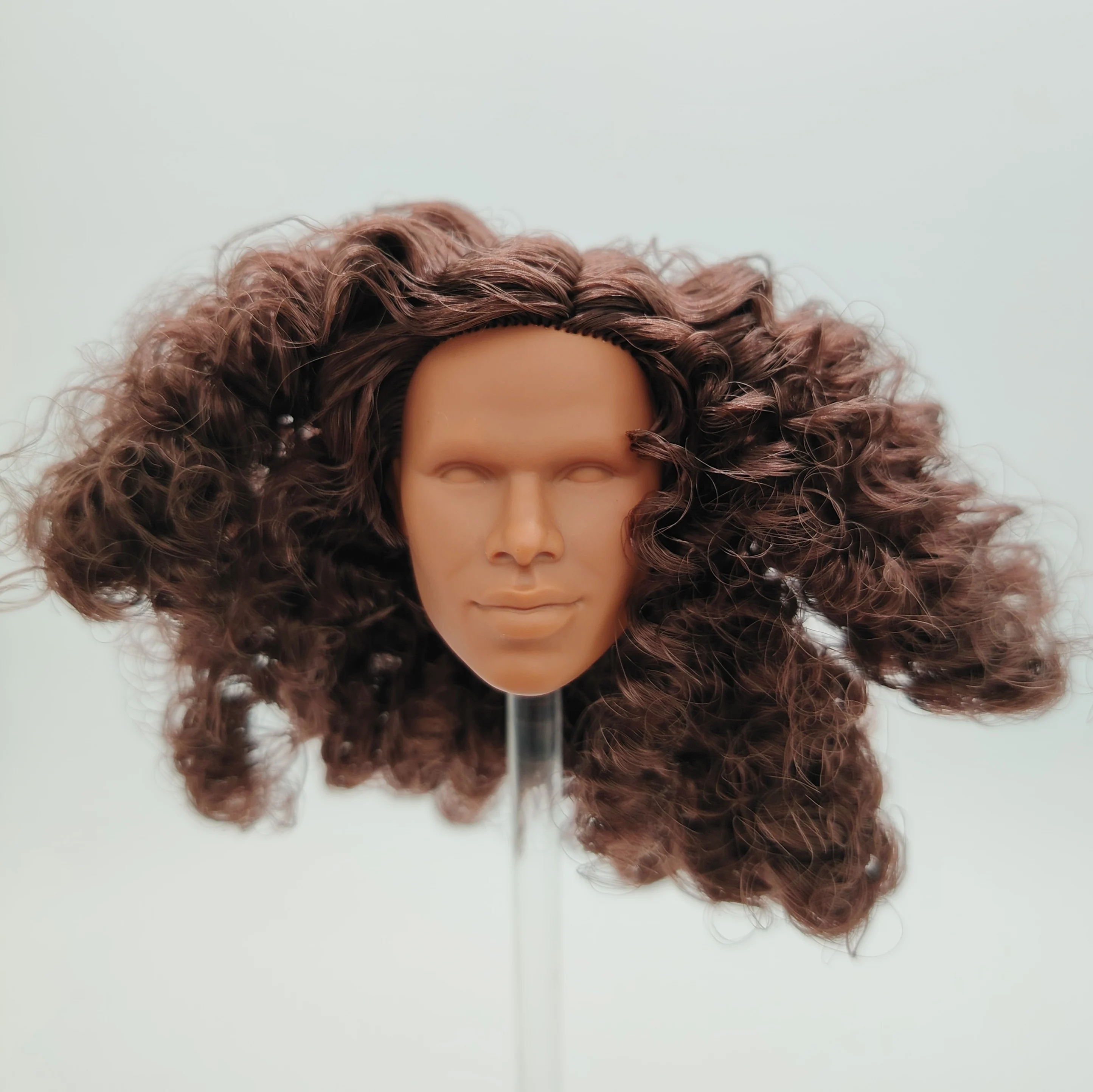 

Fashion Royalty Light Honey Skin Brown Curly Hair Rerooted Tobias Alsford Integrity Homme 1/6 Scale Male Doll Head