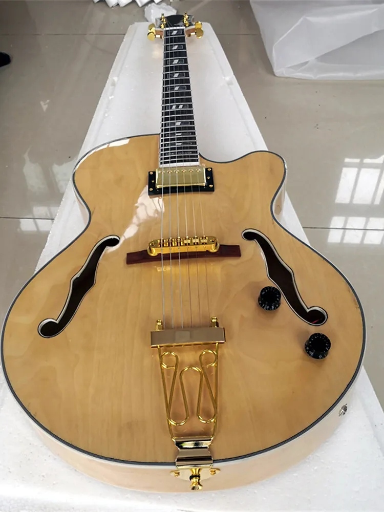 Maple Wood Hollow Electric Guitar, A Variety of Colors Can Be Customized, 6 Strings