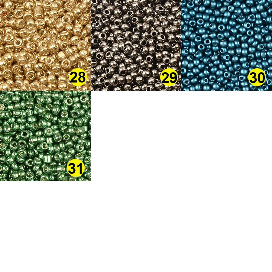 Aproximadamente 1000 Uds. Abalorio Matellic de 2mm cuentas de vidrio checo cuentas de semilla para hacer joyería pulsera collar accesorios DIY al