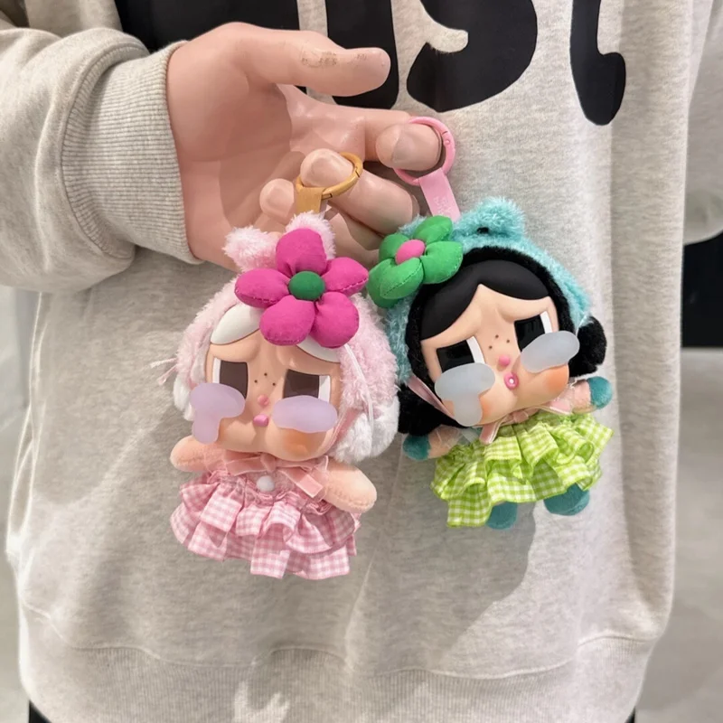 For Crybaby 2 Piece Set Doll Clothes Tears Of Love Series Anime Peripheral Checkered Pink Cute Dress Set Diy Doll Only Clothing