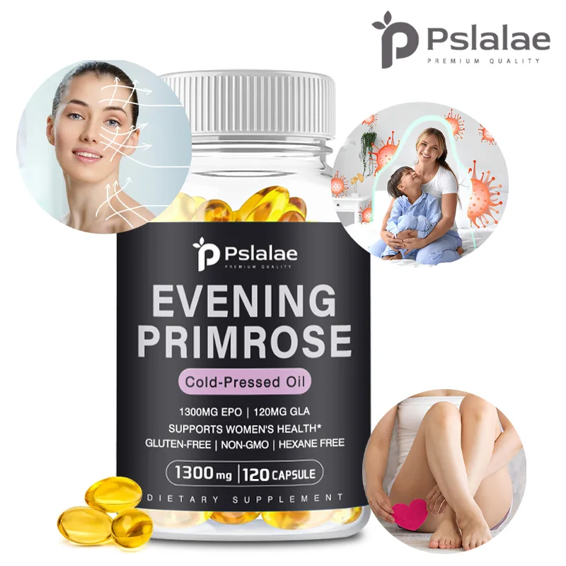 

Natural Evening Primrose Oil Capsules Antioxidant Bone Strengthening Immunity Softgels for Women’s & Skin