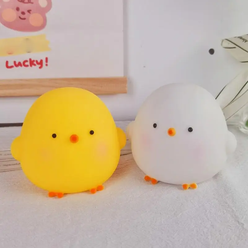 Nursery Nightlight Cartoon Animal Lamp Desk Chicken Night Light Breastfeeding Novelty Lighting Indoor Cute Animal Statue For