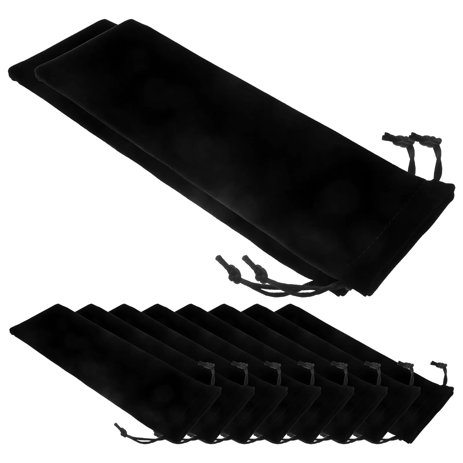 

10pcs Cutlery Storage Bag Portable Travel Straw Spoon Fork Chopsticks Drawstring Bag Tableware Pouch Packing ganizer Household