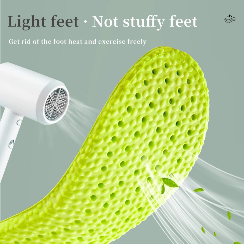 Sport Insoles for Shoes Sole Shock Absorption Deodorant Breathable Cushion Running Insoles for Man Women Orthopedic Insole