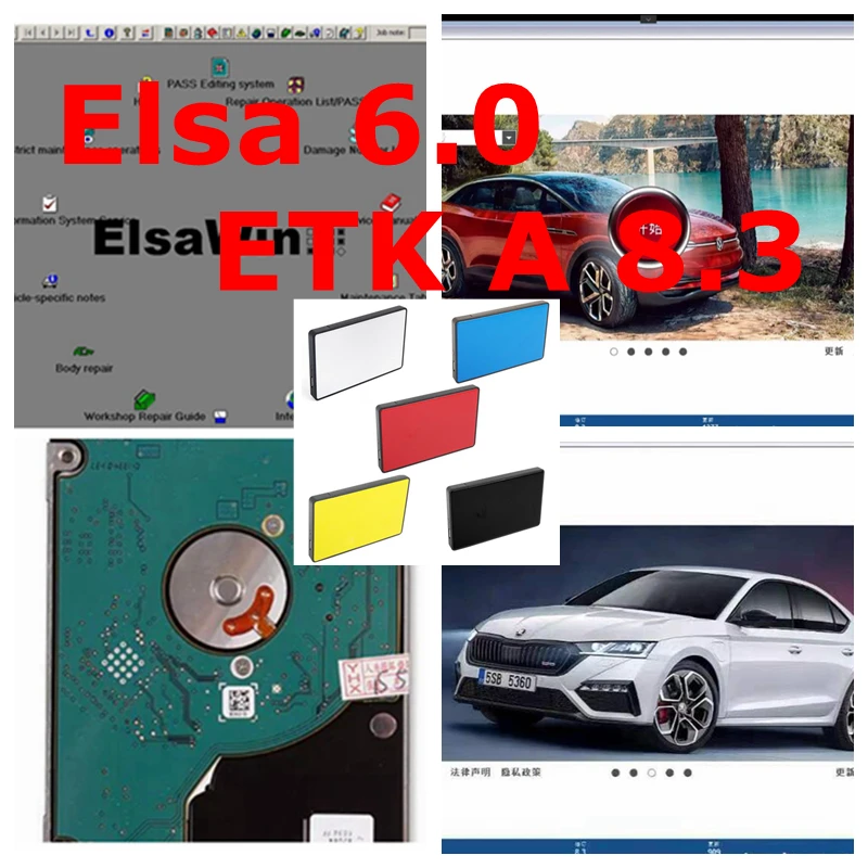 2025 Hot ELSAWIN 6.0 E T/ K 8 .3 Newest for A-udi for V-W Auto Repair Software Vehicles Electronic Parts Catalogue in 250gb hdd