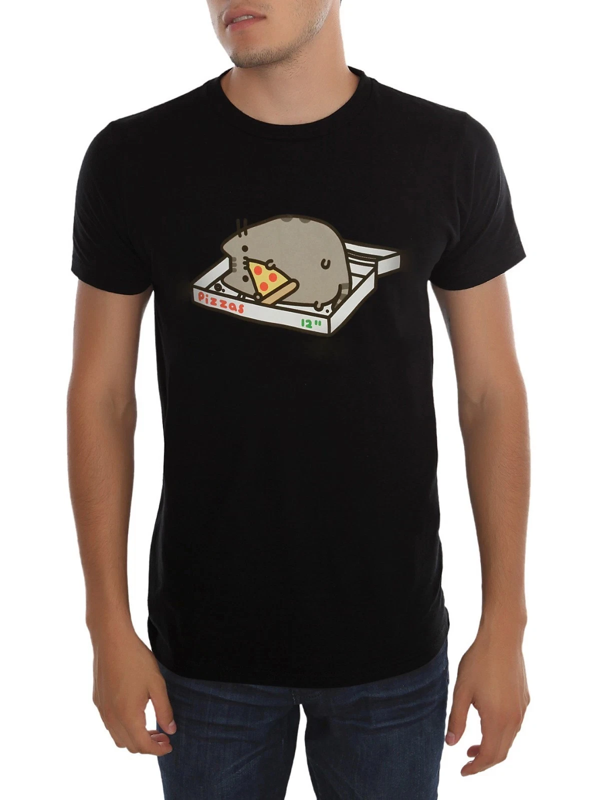Pusheen The Cat Themed Bedrucktes Muster-T-Shirt aus reiner Baumwolle 2026 Sommer Herren Damen Oversized Streetwear Y2k Style Kleidung – Detail 5