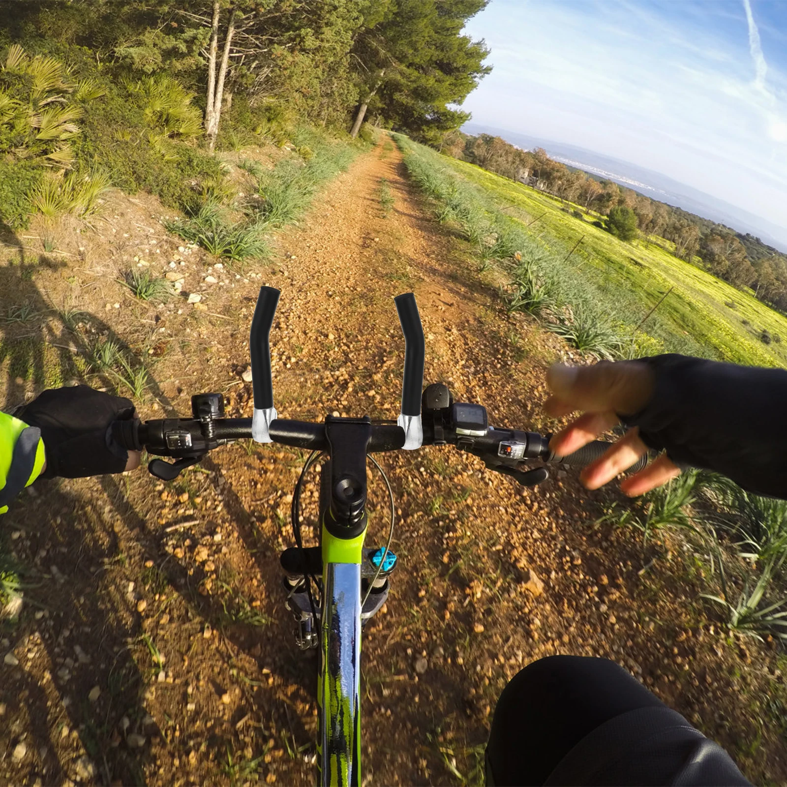 

1 Pair Black Alloy Cycling Handlebar For Bike Assistant Rest Bar Ergonomic Design Aluminium Alloy Bike Supplies Vice Handlebar