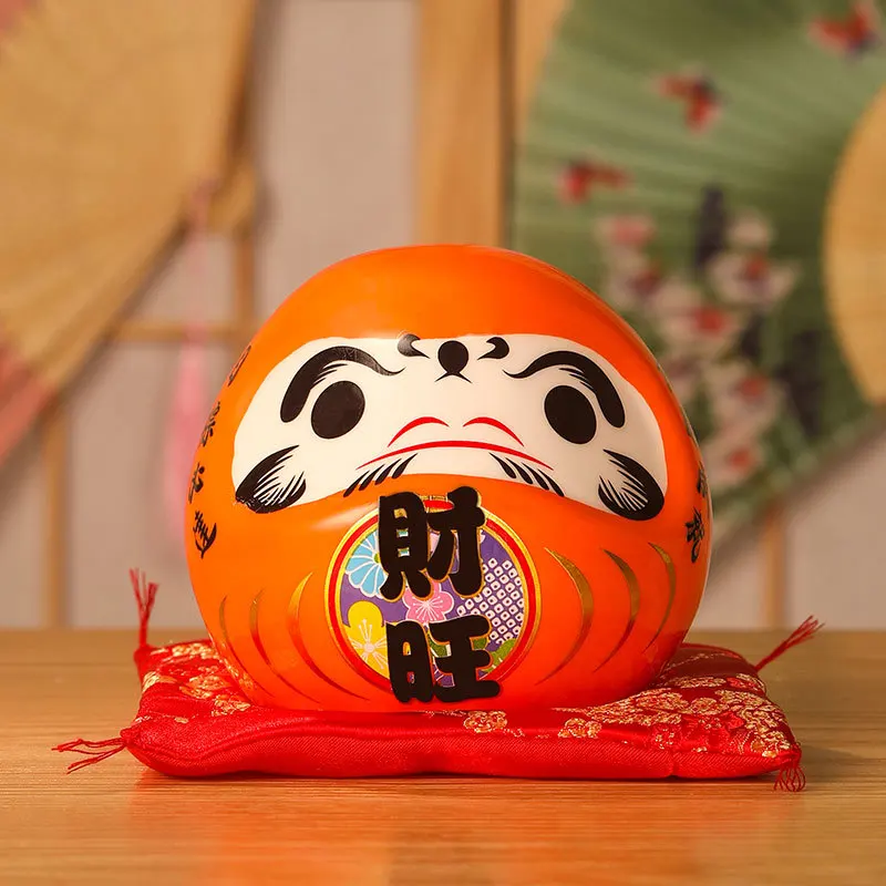 Dharma Eggs Daruma Ornaments Car Japanese Figurine Decorative Crafts Gift Ceramic Dolls Japanese Traditional Daruma Figurine