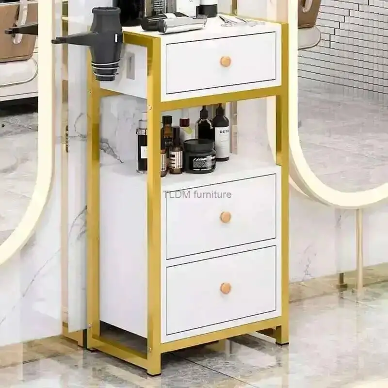 أداة الصالون الصلبة الشعر الخشب عربة الجمال الإبداعية صالون الأثاث بسيط الحديد الفن صالون عربات متعددة الطبقات رف عجلات F