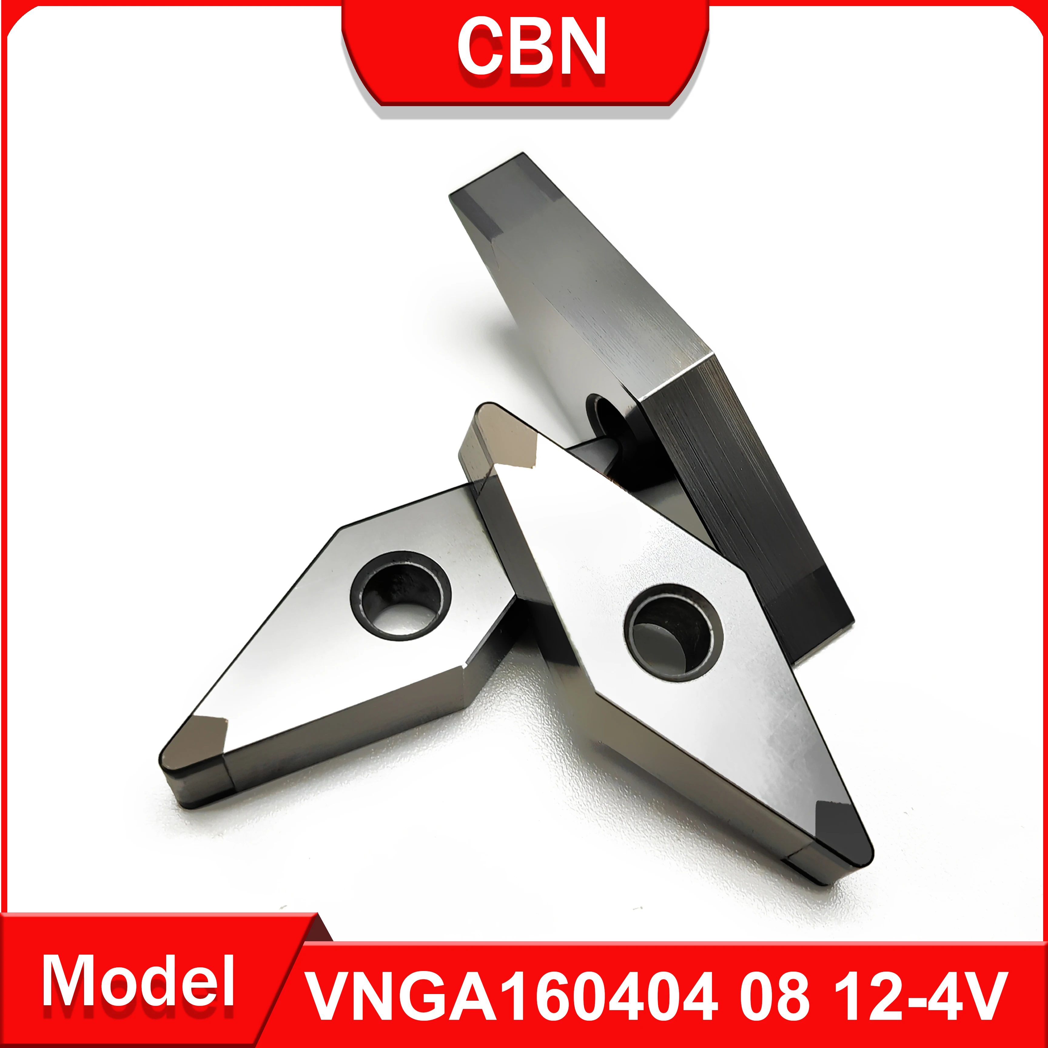 Processamento Cbn de Aço Duro e Ferro Fundido Vnga160404 Vnga160408 Vnga1604124v Outros Materiais de Alta Dureza Vnga