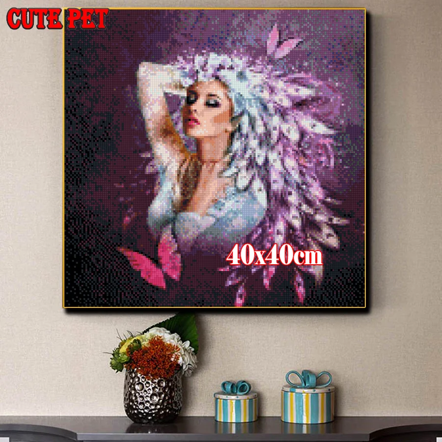 Fantasy Fruit Flower Girl 5D Diamond Painting Full Square New Arrival Woman Diamond Embroidery Sale Flower Mosaic Sale Wall Art