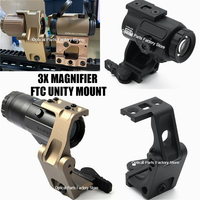 3X Magnifier FTC Unity Mount Fast Folding For G33 G43 551 552 553 556 558 LCO Holographic Red Dot Sight Scope