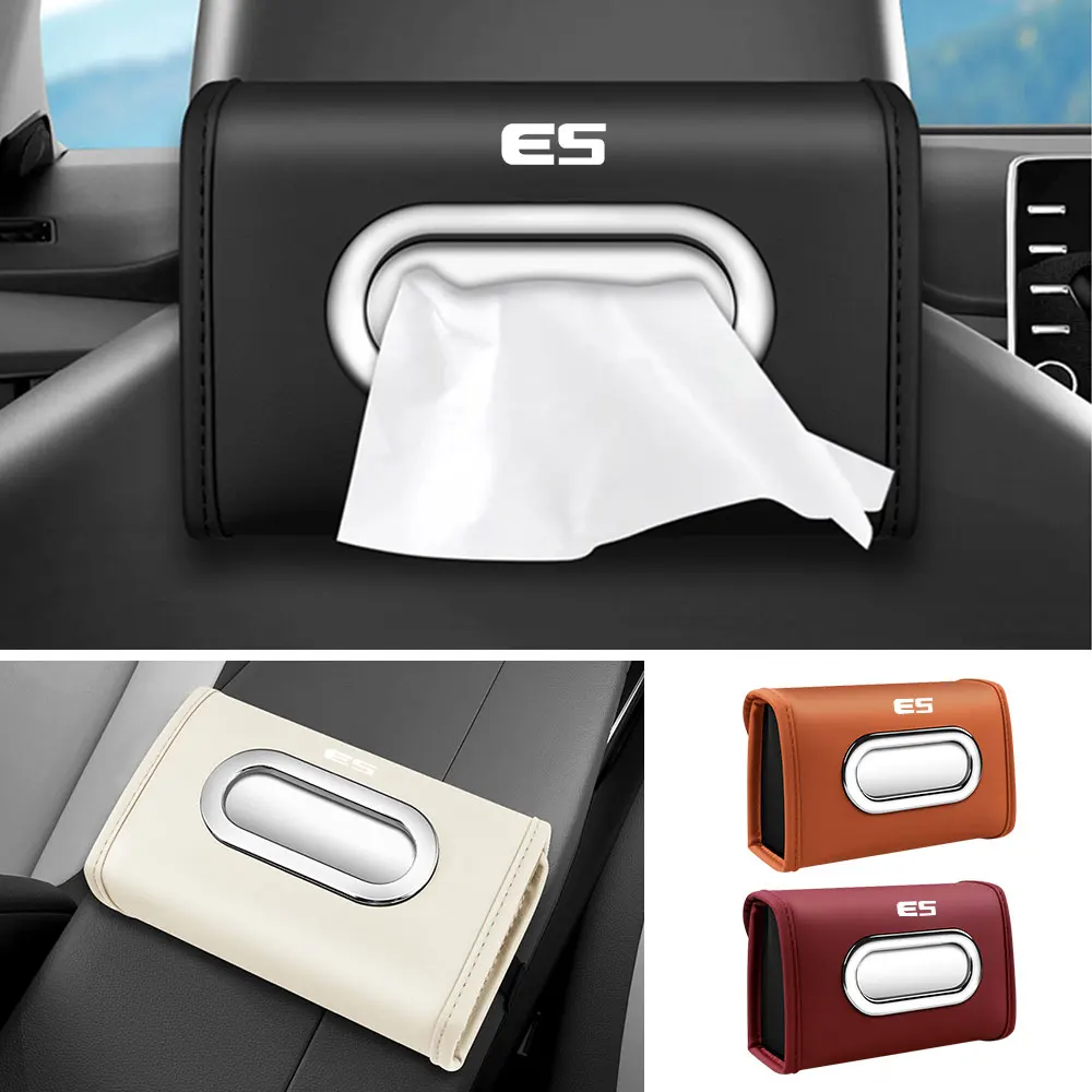 Nappa Leather Car Tissue Bag Auto Seat Back Hanging Kleenex Case For Lexus ES LS IS GS LC RC GC RX UX NX LX GX 300 330 250 300